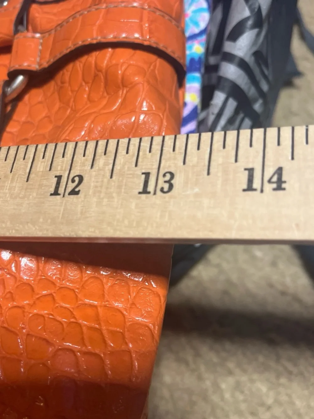 Orange Purse Alligator Handbag